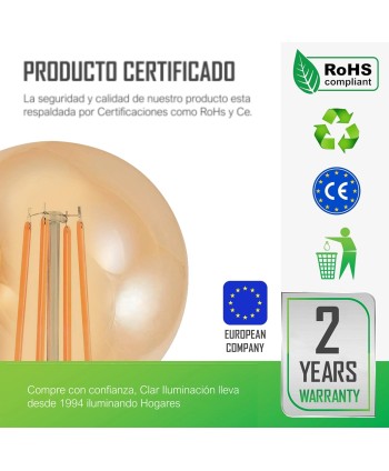 Bombillas LED E27 4W, Globo LED