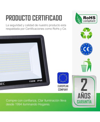 Focos LED Exterior Impermeable 150W IP66