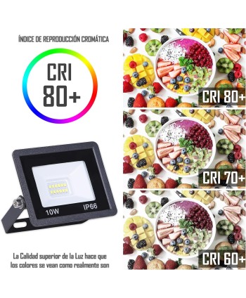Focos LED Exterior impermeable 10W IP66