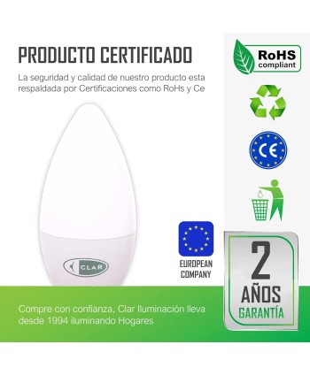 Bombilla LED E14, 8W