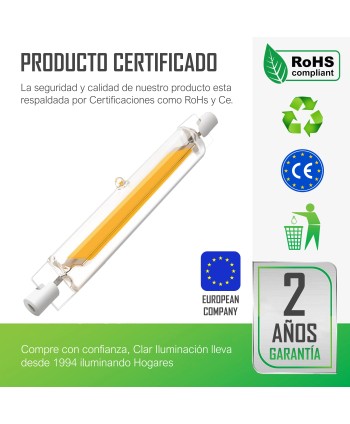 LINEAL R7s LED COB 13W 118mm*