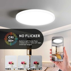 CLAR - Plafón Led Techo 40 Cm, Plafones Para Techo Led, sala 40W