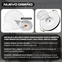 CLAR - Plafón Led Techo 40 Cm, Plafones Para Techo Led, sala 40W