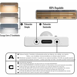 CLAR - Luces Armarios Con Sensor Sin Cable, Luces LED Armario, Luces Para Armarios Interiores,30 cm