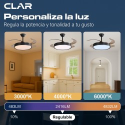 Ventilador de Techo Regulable CCT (Negro)