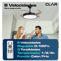 Ventilador de Techo Regulable CCT (Negro)