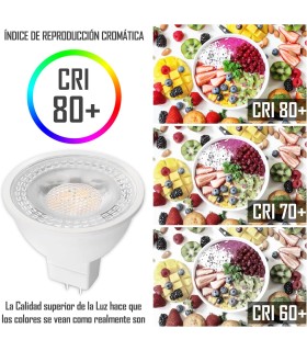 CLAR - Bombilla LED GU5.3, GU5.3 LED, MR16 LED, 5W
