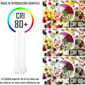 Bombilla Fluorescente Gemini S/E 7W 4000K 2G7 Luz Blanca Neutra Lámpara Vertical Compacta