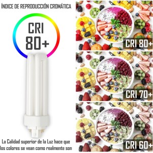 Bombilla Fluorescente Gemini T/E 42W 4000K GX24q-4 Luz Blanca Neutra