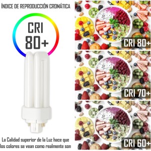 Bombilla Fluorescente Gemini T/E 26W 4000K GX24q-3 Luz Blanca Neutra