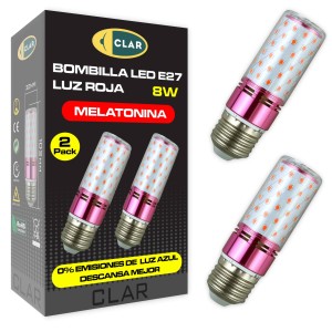 Bombilla LED E27 Roja 8W E27