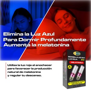 Bombilla LED E27 Roja 8W E27