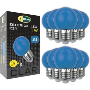 ESFERICA LED E27 1W  AZUL