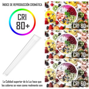 copy of CLAR - Luminaria LED 120cm, 18W 2 Tubos, Pantalla Estanca, Tubos No Incluidos