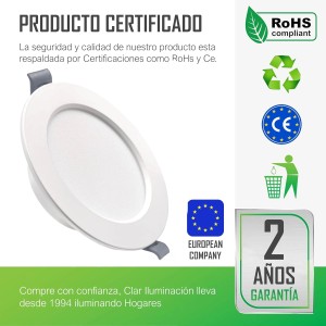 Downlight LED Empotrable de Techo, 7W, Foco Interior