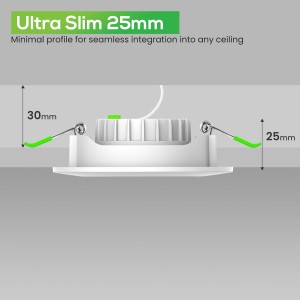 Focos LED Interior Techo, Módulo LED Ultra Plano Regulable 6W, Seleccionador de tonalidad, Ajustable 110º, Blanco