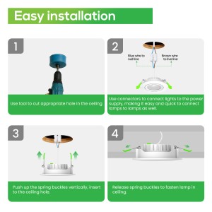 Focos LED Interior Techo, Módulo LED Ultra Plano Regulable 6W, Seleccionador de tonalidad, Ajustable 110º, Blanco