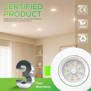 Focos LED Interior Techo, Módulo LED Ultra Plano Regulable 6W, Seleccionador de tonalidad, Ajustable 110º, Blanco
