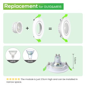 Módulo LED Ultra Plano Regulable 6W, Ajustable 110º, Niquel