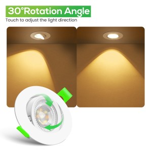 Focos LED Interior Techo, Módulo LED Ultra Plano Regulable 6W Ajustable 38º, Niquel