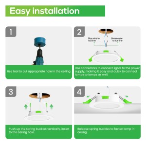 Downlight Regulable CCT Blanco 10W Corte 125-135mm 110°