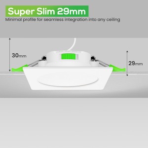 Downlight Cuadrado Regulable CCT Blanco 7W Corte Ø66-75mm 110º