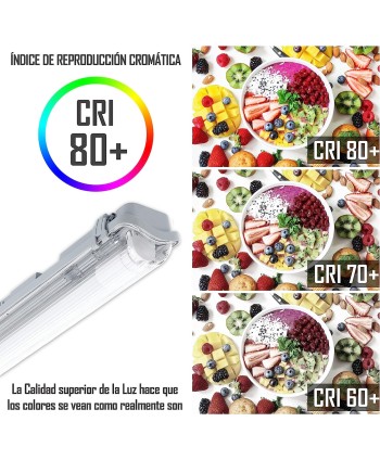 copy of Pantalla Estanca LED 1x60, 1x120, y 1x150cm, (Tubos No Incluidos)
