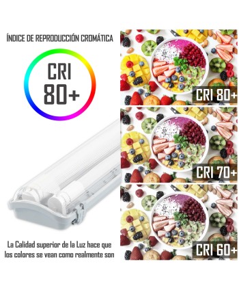 copy of Pantalla Estanca LED 2x120, y 2x150cm, (Tubos No Incluidos)