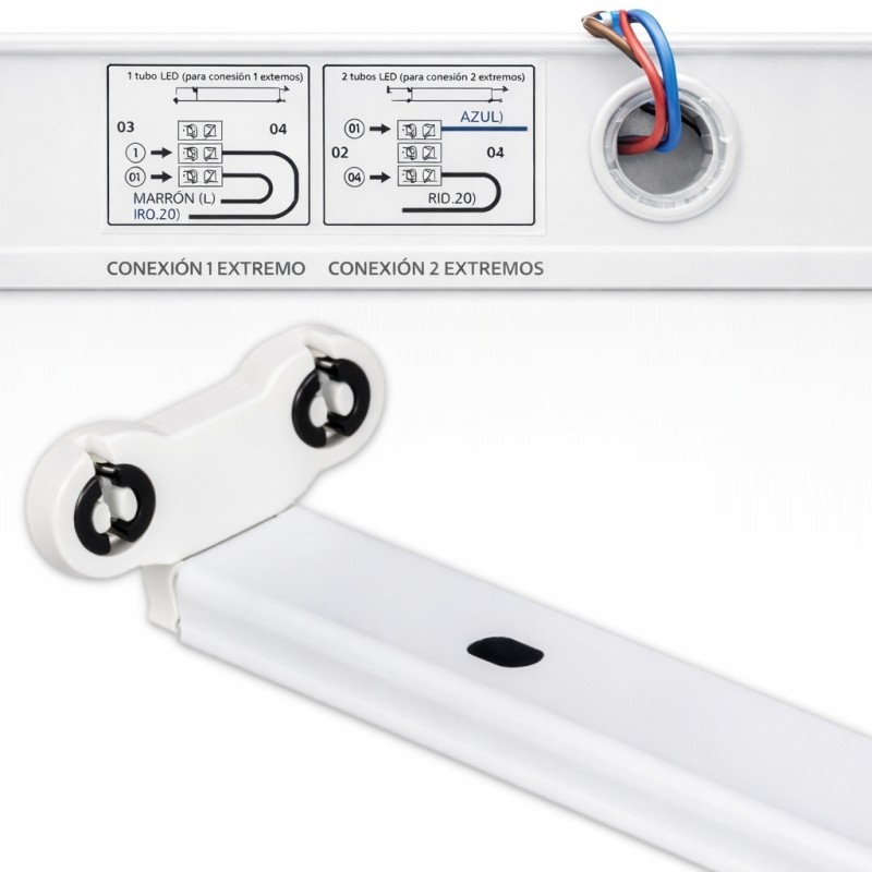 copy of Regleta Para Tubo T8 LED 60 cm 1 Lateral