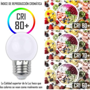 Bombilla Led Blanca Cálida 3000K E27 1W