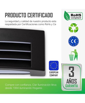 Aplique Exterior Curvo Aluminio