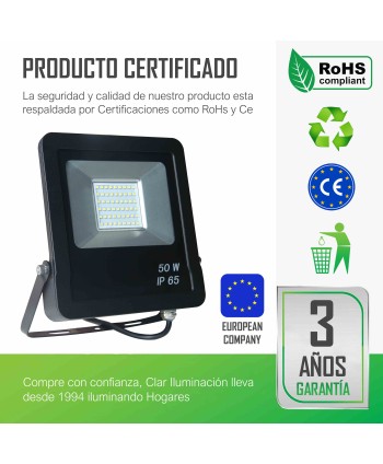 Proyector Gorila 50W, foco exterior LED.