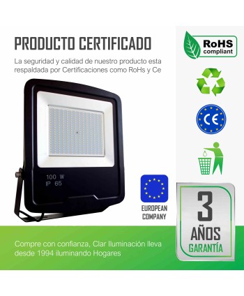 Proyector Gorilla 100W, foco exterior LED