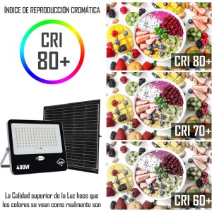 Proyector Solar 400W con Sensor Crepuscular ARGO