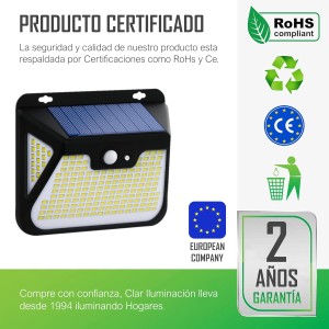 copy of SILVER APLIQUE SOLAR IP65 3W 500LM DETECTOR