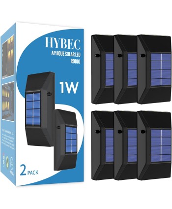 Aplique Solar Exterior Pared Rodio