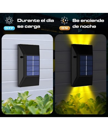 Aplique Solar Exterior Pared Rodio