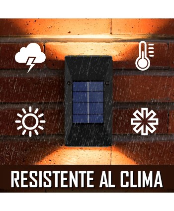 Aplique Solar Exterior Pared Rodio