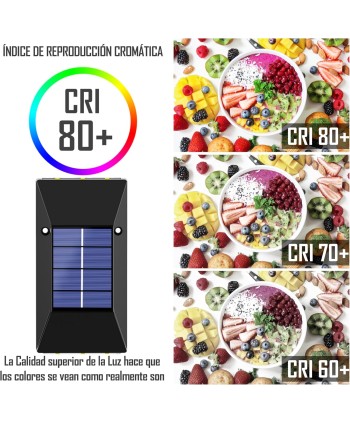 Aplique Solar Exterior Pared Rodio