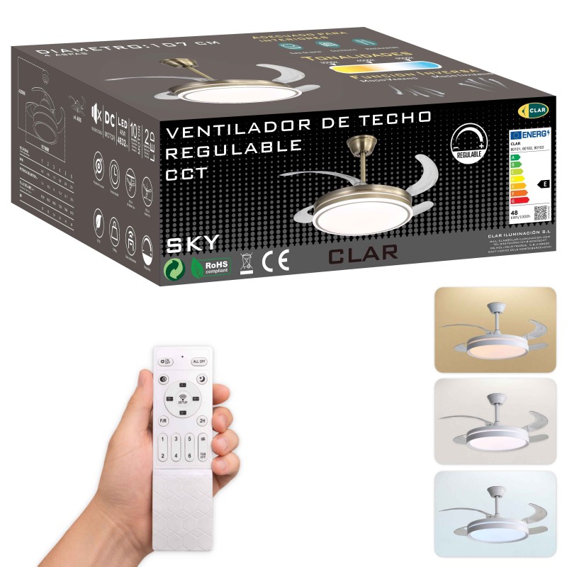 copy of CLAR - Ventilador de Techo Regulable CCT (Blanco)