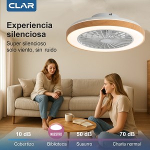 Ventilador de Techo Regulable (Redondo Madera)