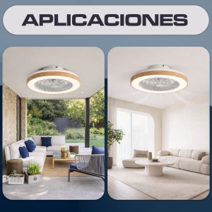 Ventilador de Techo Regulable (Redondo Madera)