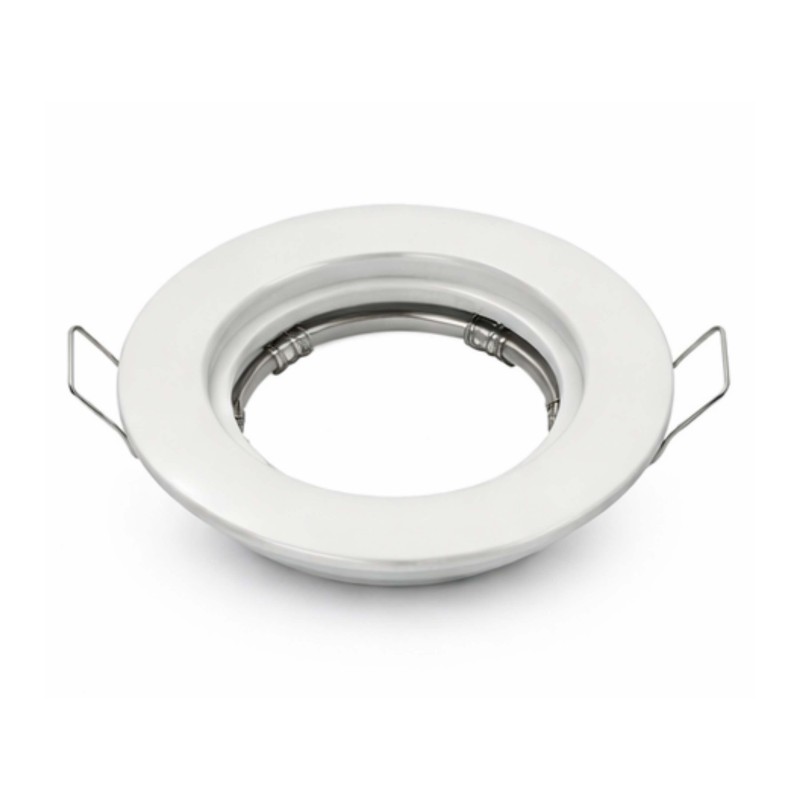 ARO DICROICA ACERO Ø50 FIJO BLANCO