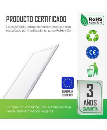 Panel LED 120x30 Empotrable Driver PHILLIPS 42W CCT