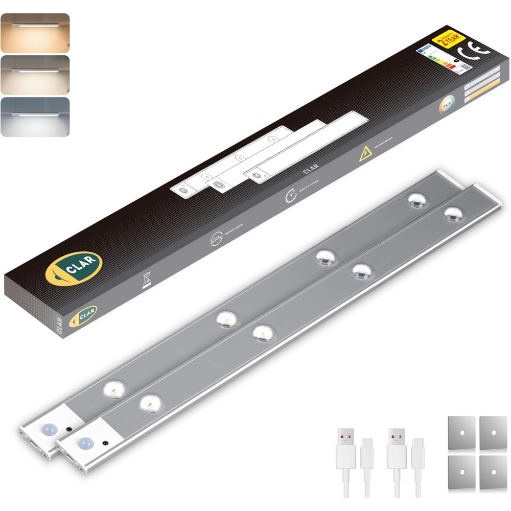 Luces Para Armarios Interiores, Luz LED Magnética Con Sensor De Movimiento, 80 Cm
