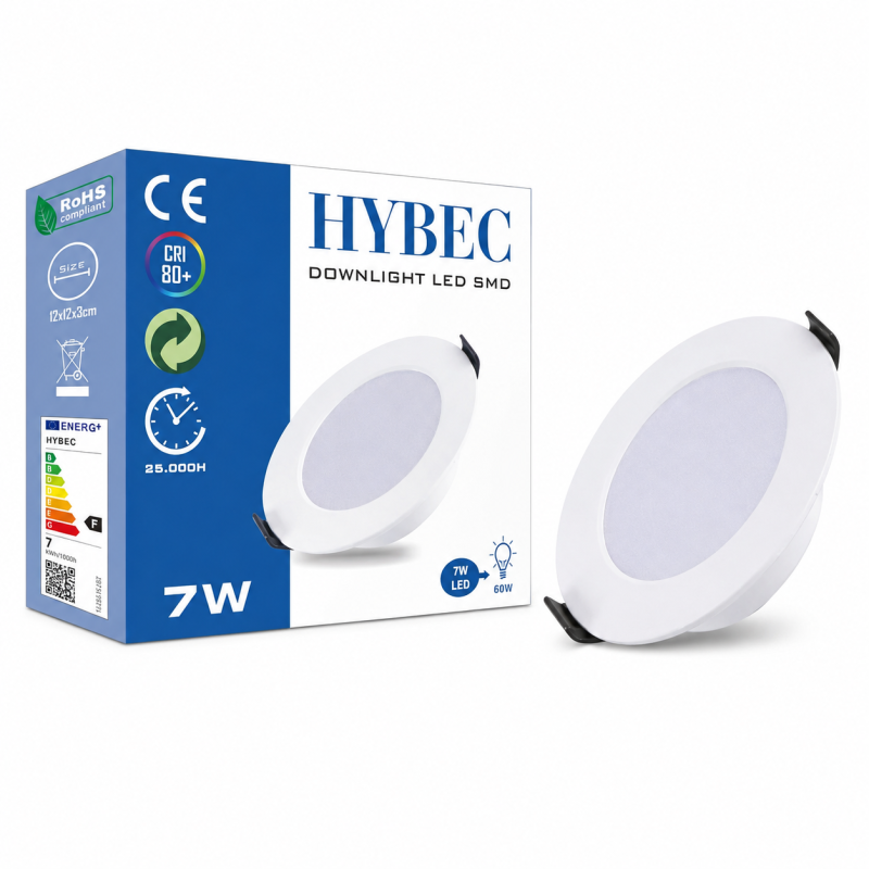 Downlight LED Empotrable de Techo, 7W, Foco Interior