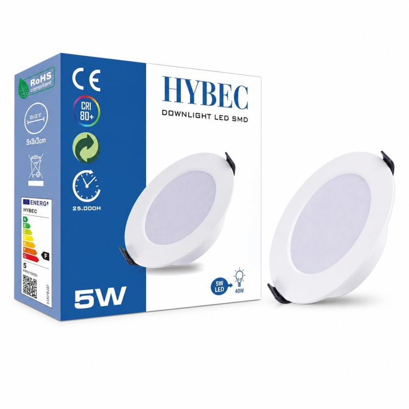 Downlight LED techo empotrable, Downlight LED 5W, Foco LED Interior