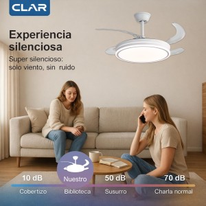CLAR - Ventilador de Techo Regulable CCT (Blanco)