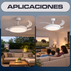 CLAR - Ventilador de Techo Regulable CCT (Blanco)