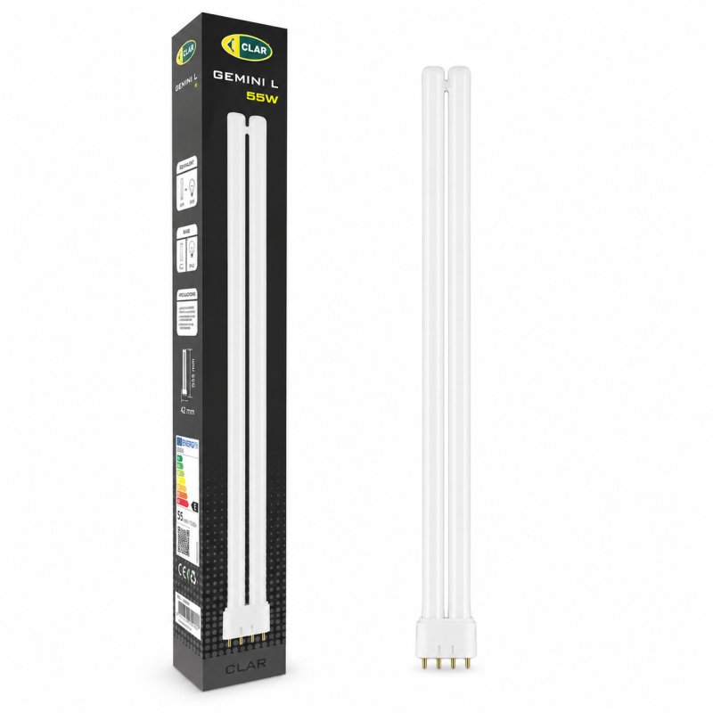 CLAR - Bombilla FLourescente GEMINI 2G11 55W 4000K